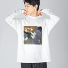 渡邊野乃香のお店の洗濯物と猫 Big Long Sleeve T-Shirt