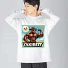 muscle_laboのYAKIBEEF ビッグシルエットロングスリーブTシャツ