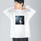 ZZRR12の「境界を見つめる猫の眼差し」 Big Long Sleeve T-Shirt