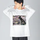 Toshiko’s shopの甲斐犬の大あくび Big Long Sleeve T-Shirt