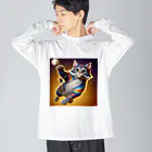 ニャーちゃんショップのジャンピングスローだニャ Big Long Sleeve T-Shirt