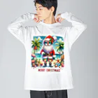 TACHYONJAPANのMerry Christmasシリーズ　サンタのサマークリスマス」 Big Long Sleeve T-Shirt