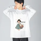 piyotanpiのgoing out girl ビッグシルエットロングスリーブTシャツ