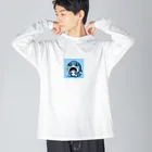 ryoの店の泣き虫シャーク ビッグシルエットロングスリーブTシャツ