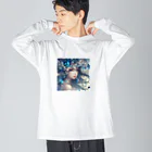 終わらない夢🌈の氷の精🧊✨ ビッグシルエットロングスリーブTシャツ