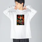 BUNNY-ONLINEのBUNNY-ART No.03 アメコミヴィンテージ Big Long Sleeve T-Shirt