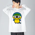 いんこ屋堂のルリコンゴウインコ ビッグシルエットロングスリーブTシャツ