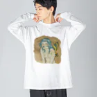 KushaMiの珈琲染めの蝶 Big Long Sleeve T-Shirt