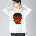 いんこ屋堂のヨダレカケズグロインコ ビッグシルエットロングスリーブTシャツ