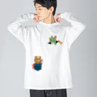 Siderunの館 B2の龍神さんと卵かけグマ Big Long Sleeve T-Shirt