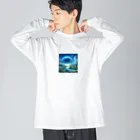 shigetomeのサファイア・スカイズ Big Long Sleeve T-Shirt