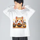 zuuu-の☆食いしん坊にゃんこ☆ Big Long Sleeve T-Shirt