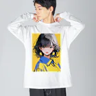 yanagi029のワイシャツ女子 ビッグシルエットロングスリーブTシャツ