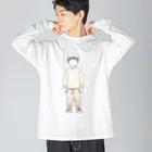 ヤシキ屋敷の帽子をかぶった少年 Big Long Sleeve T-Shirt