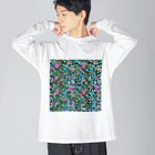 okura-hのおばあちゃんの柄シャツ Big Long Sleeve T-Shirt