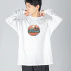 ファンシーTシャツ屋のアウトドアーワッペン夕日 Big Long Sleeve T-Shirt