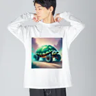 あにまるずSHOPのスピードタートル Big Long Sleeve T-Shirt