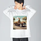 Sone Factoryのアメ車うさぎ ビッグシルエットロングスリーブTシャツ