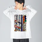 GALLERY misutawoのニューヨーク ウォール街の信号機 Big Long Sleeve T-Shirt