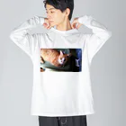 金運招福オフィシャルショップの金運招きネコのゆず Big Long Sleeve T-Shirt