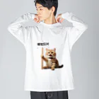 ColorfulCraft_Dの増税反対猫 ビッグシルエットロングスリーブTシャツ