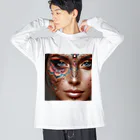 女神🌟曼荼羅のMANDALA MAKEUP  Big Long Sleeve T-Shirt