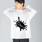 Our.s SUZURI店のOur.s とびちるビックインク風ロゴ Big Long Sleeve T-Shirt