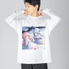 WAのお店の雪遊びする女の子 ビッグシルエットロングスリーブTシャツ