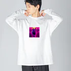 JIN12のワンちゃん  ビッグシルエットロングスリーブTシャツ