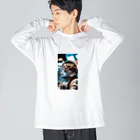 hekikiの旅立つ宇宙猫 Big Long Sleeve T-Shirt