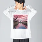 　Mtスペースの#日本桜 ビッグシルエットロングスリーブTシャツ