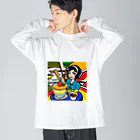 あかいはちの南国スイーツ Big Long Sleeve T-Shirt