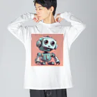 tooru0377のVuittonぽいロボットらしい ビッグシルエットロングスリーブTシャツ