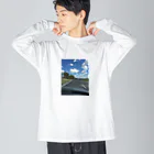 YASUE ABE JPのSend your location ビッグシルエットロングスリーブTシャツ