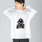 UEKIshopのバイクに乗ったゴリラ Big Long Sleeve T-Shirt