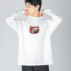 kiryu-mai創造設計のいちごねこ Big Long Sleeve T-Shirt