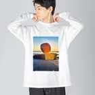 ARTPARTNERの 朝焼けのりんご　 Big Long Sleeve T-Shirt