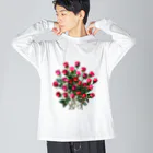 24_Redpink  visual calendarのRedpink 26 Roses ビッグシルエットロングスリーブTシャツ