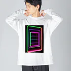 Association Against Mirroring SelfiesのAbstract_Neonsign Big Long Sleeve T-Shirt