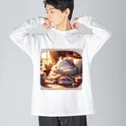 Cat-To-Critter-Fashionのほのぼのな猫 Big Long Sleeve T-Shirt