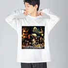 NikuQAIのShadowed Treasures: The Pirate's Legacy ビッグシルエットロングスリーブTシャツ