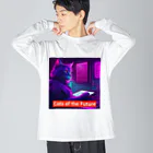 THE NOBLE LIGHTのCats of the Future Big Long Sleeve T-Shirt