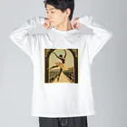 mana美術のバレリーナ#5 ビッグシルエットロングスリーブTシャツ