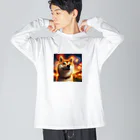 ANTARESの柴犬、花火を見る Big Long Sleeve T-Shirt