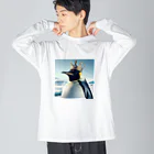 mitsuouの皇帝ペンギン ビッグシルエットロングスリーブTシャツ