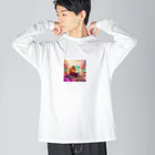 hibiscus_7のカラフルハムスター ビッグシルエットロングスリーブTシャツ