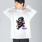 rsrsrsrsrの“Digital Ninja” ロゴ付き ビッグシルエットロングスリーブTシャツ