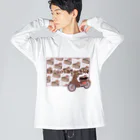 夜彩　-yasai-のsweets cab / chocolatecake Big Long Sleeve T-Shirt