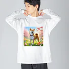 ANTARESの春の柴犬の冒険 Big Long Sleeve T-Shirt