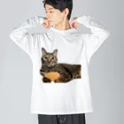 オレはニャン蔵の『猫に小判』オレはニャン蔵 ビッグシルエットロングスリーブTシャツ